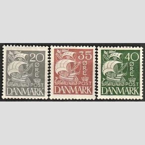 FRIM�RKER DANMARK | 1927 - AFA 170,173,174 - Karavel 20,35 og 40 �re - Ubrugt