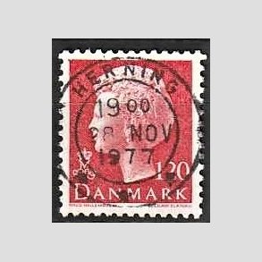 FRIMRKER DANMARK | 1977 - AFA 646 - Dronning Margrethe - 120 re rd - Pragt Stemplet Herning