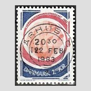 FRIM�RKER DANMARK | 1983 - AFA 765 - Kommunikations�ret - 2,00 Kr. flerfarvet - Pragt Stemplet