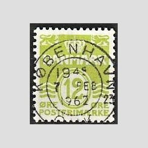 FRIM�RKER DANMARK | 1952-53 - AFA 335 - B�lgelinie 12 �re lysgr�n - Lux Stemplet 