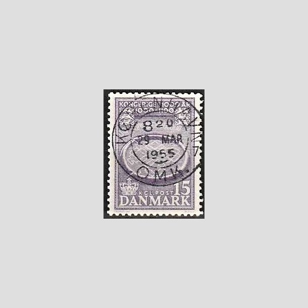 FRIMRKER DANMARK | 1953-56 - AFA 347 - Kongeriget 1000 r - 15 re violet - Pragt Stemplet "KBENHAVN"