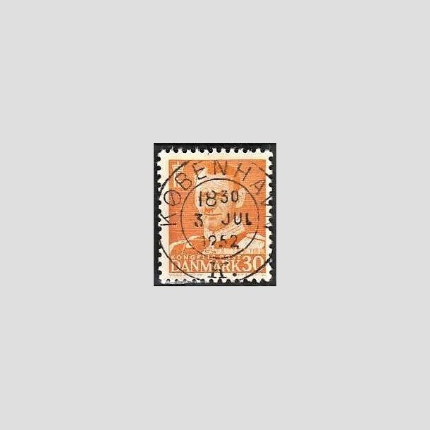 FRIMRKER DANMARK | 1948-50 - AFA 309 - Fr. IX 30 re orange - Lux Stemplet