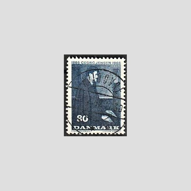 FRIMRKER DANMARK | 1966 - AFA 447 - Georg Jensen - 80 re bl - Lux Stemplet Hvidovre