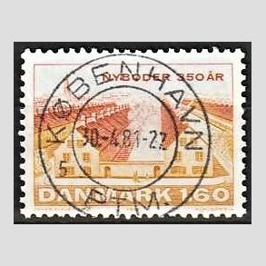 FRIM�RKER DANMARK | 1981 - AFA 726 - Nyboder 350 �r - 1,60 Kr. flerfarvet - Pragt Stemplet K�benhavn