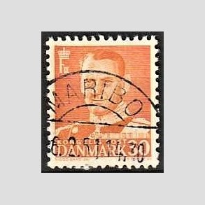 FRIMRKER DANMARK | 1948-50 - AFA 309 - Fr. IX 30 re orange - Lux Stemplet