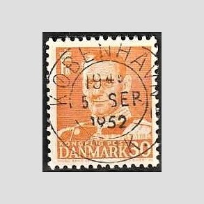 FRIMRKER DANMARK | 1948-50 - AFA 309 - Fr. IX 30 re orange - Lux Stemplet