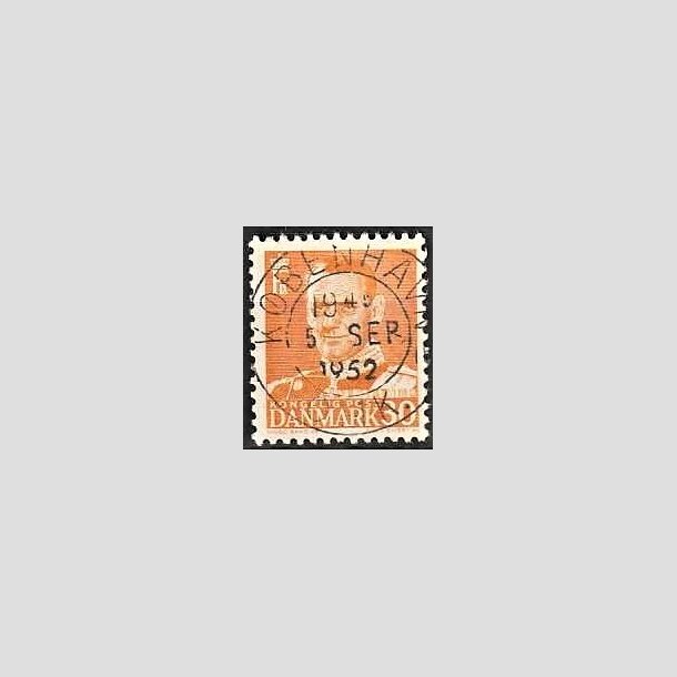 FRIMRKER DANMARK | 1948-50 - AFA 309 - Fr. IX 30 re orange - Lux Stemplet