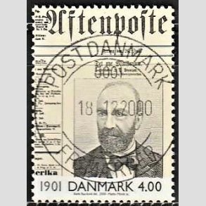 FRIMRKER DANMARK | 2000 - AFA 1235 - 1900-tallet serie 1 - 4,00 Kr. flerfarvet - Pragt Stemplet