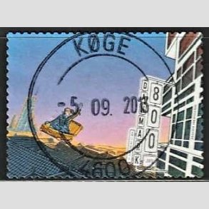 FRIM�RKER DANMARK | 2013 - AFA 1752 - H.C. Andersen - 8,00 Kr. flerfarvet - Pragt Stemplet K�ge