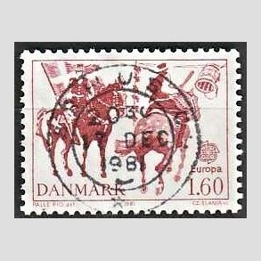 FRIM�RKER DANMARK | 1981 - AFA 727 - Folklore - 1,60 Kr. r�d - Pragt Stemplet