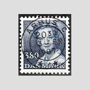 FRIMRKER DANMARK | 1985 - AFA 822 - Dronning Margrethe - 3,80 Kr. bl - Pragt Stemplet