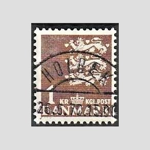 FRIMRKER DANMARK | 1946-47 - AFA 293 - Rigsvben 1,00 Kr. brun - Lux Stemplet