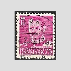 FRIMRKER DANMARK | 1948-50 - AFA 314 - Fr. IX 75 re rdlilla - Lux Stemplet Aarhus