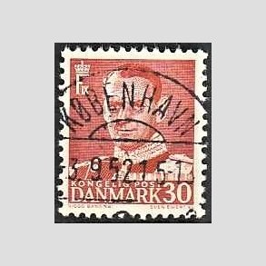 FRIMRKER DANMARK | 1952-53 - AFA 337 - Fr. IX 30 re rd - Lux Stemplet