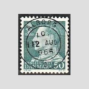 FRIMRKER DANMARK | 1961-62 - AFA 397 - Fr. IX 50 re blgrn - Pragt Stemplet