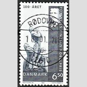 FRIM�RKER DANMARK | 2003 - AFA 1372 - Dansk Nobelpris 100 �r. - 6,50 Kr. flerfarvet - Pragt Stemplet