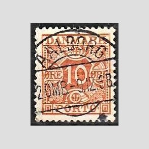 FRIMRKER DANMARK | 1934 - AFA 28 - 10 re orange - Lux Stemplet