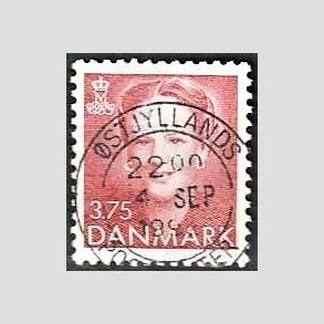 FRIMRKER DANMARK | 1992 - AFA 1017 - Dronning Margrethe - 3,75 Kr. rd - Pragt Stemplet