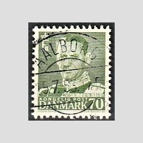 FRIMRKER DANMARK | 1950 - AFA 324 - Fr. IX 70 re mrkgrn - Lux Stemplet