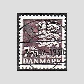 FRIMRKER DANMARK | 1989 - AFA 929 - Rigsvben - 7,70 Kr. mrklilla - Pragt Stemplet