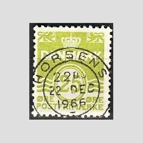FRIM�RKER DANMARK | 1965 - AFA 430 - B�lgelinie 25 �re lysgr�n - Lux Stemplet