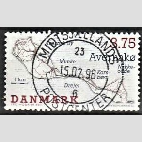 FRIM�RKER DANMARK | 1995 - AFA 1086 - Dansk sm��er - 3,75 Kr. flerfarvet - Pragt Stemplet