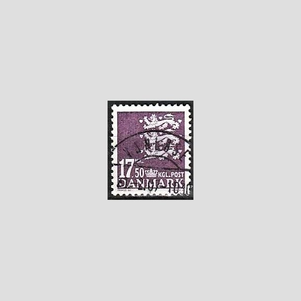 FRIMRKER DANMARK | 2007 - AFA 1491 - Lille Rigsvben - 17,50 Kr. violet - Lux Stemplet