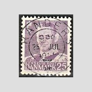 FRIMRKER DANMARK | 1955 - AFA 360 - Fr. IX 25 re violet - Lux Stemplet