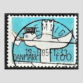 FRIM�RKER DANMARK | 1984 - AFA 813 - Kommunikation - 1,00 Kr. flerfarvet - Pragt Stemplet