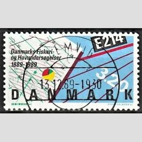 FRIMRKER DANMARK | 1989 - AFA 944 - Fiskeri- og havundersgelser 100 r - 3,20 Kr. flerfarvet - Pragt Stemplet