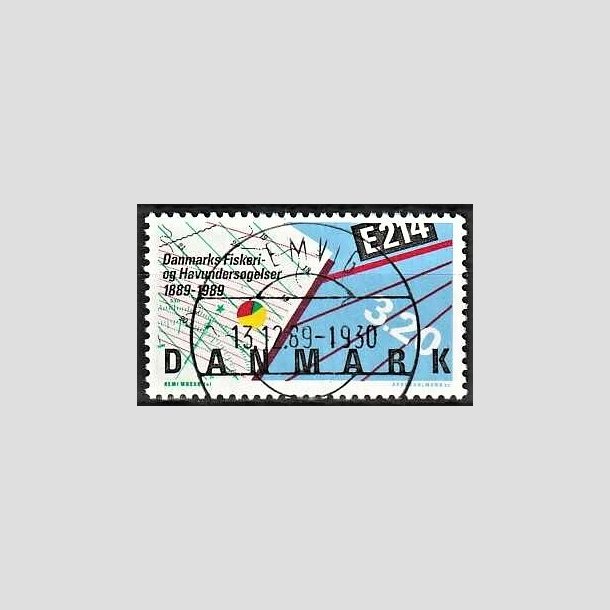 FRIMRKER DANMARK | 1989 - AFA 944 - Fiskeri- og havundersgelser 100 r - 3,20 Kr. flerfarvet - Pragt Stemplet