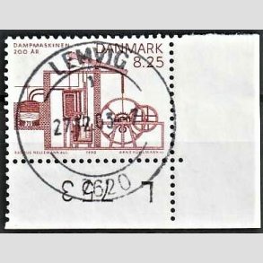 FRIMRKER DANMARK | 1990 - AFA 961 - Dampmaskinen 200 r. - 8,25 Kr. brunrd - Lux Stemplet Lemvig