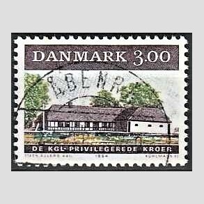 FRIM�RKER DANMARK | 1984 - AFA 807 - �ldre dansk kro - 3,00 Kr. flerfarvet - Lux Stemplet �benr�