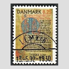 FRIM�RKER DANMARK | 1991 - AFA 991 - Jyske Lov 750 �r. - 8,25 Kr. flerfarvet - Lux Stemplet