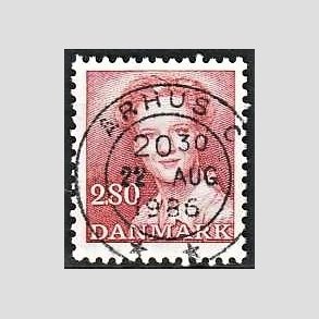 FRIMRKER DANMARK | 1985 - AFA 820 - Dronning Margrethe - 2,80 Kr. rd - Pragt Stemplet rhus C