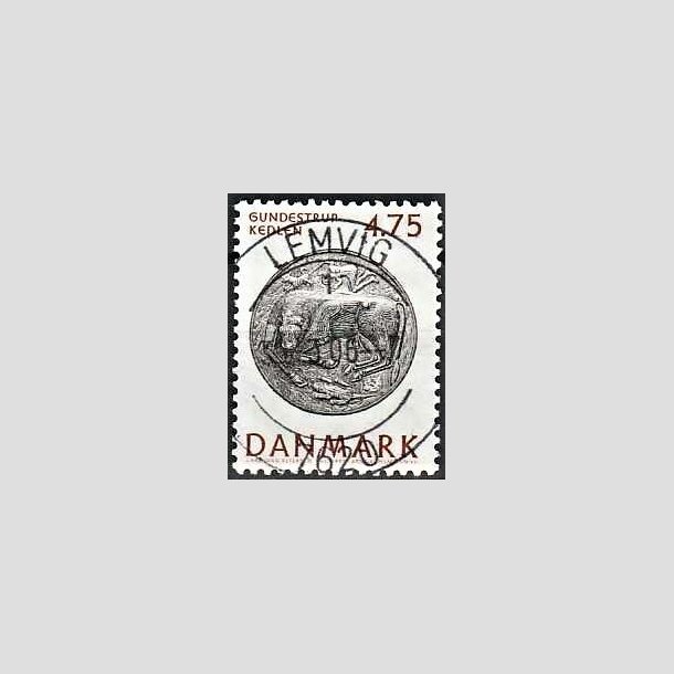 FRIMRKER DANMARK | 1992 - AFA 1009 - Nationalmuseets samlinger - 4,75 Kr. rd/sort - Lux Stemplet Lemvig