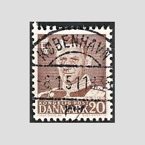 FRIMRKER DANMARK | 1950 - AFA 320 - Fr. IX 20 re brun - Lux Stemplet Kbenhavn