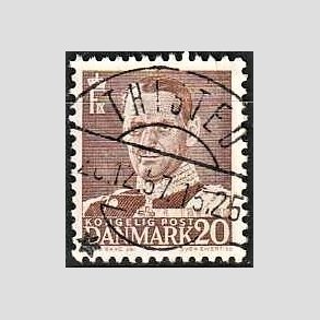 FRIMRKER DANMARK | 1950 - AFA 320 - Fr. IX 20 re brun - Lux Stemplet