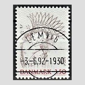 FRIM�RKER DANMARK | 1992 - AFA 1011 - Nordia 94 - 3,50 Kr. brun/r�d/gr� - Pragt Stemplet 