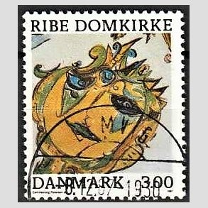 FRIM�RKER DANMARK | 1987 - AFA 879 - Ribe Domkirke - 3,00 Kr. flerfarvet - Pragt Stemplet