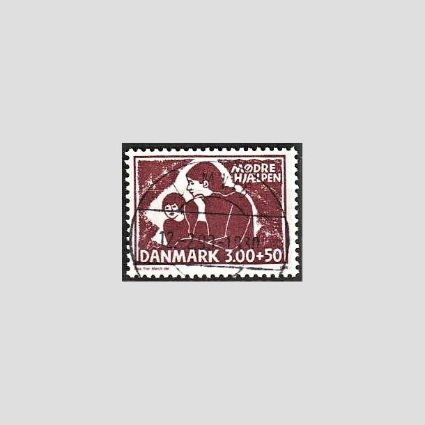 FRIMRKER DANMARK | 1988 - AFA 917 - Mdrehjlpen - 3,00 Kr. + 50 re rdbrun - Pragt Stemplet Lemvig