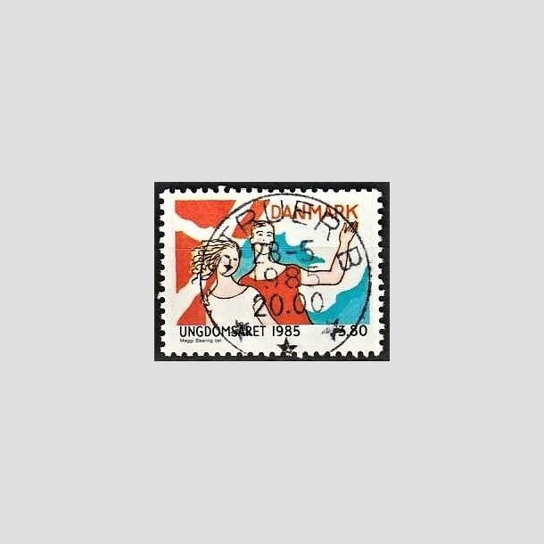 FRIMRKER DANMARK | 1985 - AFA 828 - Ungdomsr - 3,80 Kr. flerfarvet - Pragt Stemplet