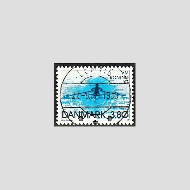 FRIMRKER DANMARK | 1987 - AFA 887 - WM i roning - 3,80 Kr. bl - Pragt Stemplet