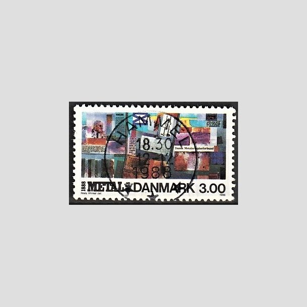 FRIMRKER DANMARK | 1988 - AFA 915 - Dansk Metal 100 r - 3,00 Kr. flerfarvet - Pragt Stemplet