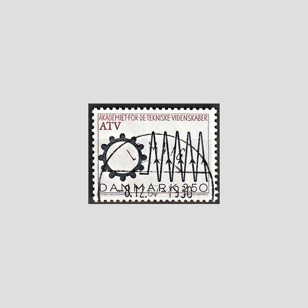 FRIMRKER DANMARK | 1987 - AFA 884 - Akademiet for Teknisk Videnskab - 2,50 Kr. sort/rd - Lux Stemplet