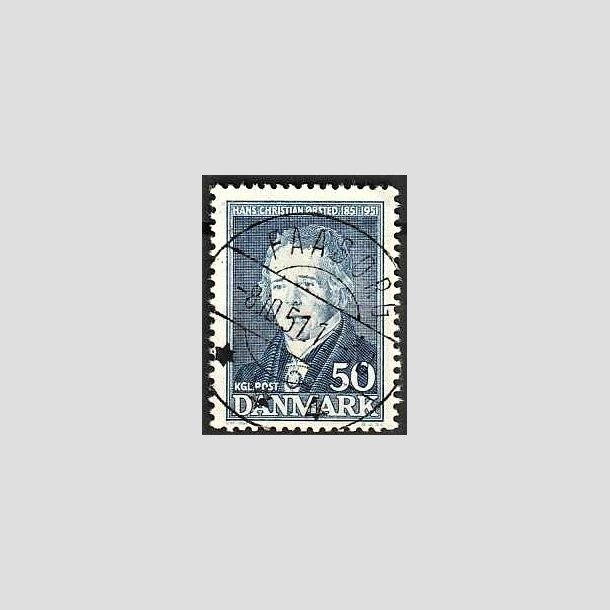 FRIMRKER DANMARK | 1951 - AFA 330 - Hans Christian rsted - 50 re bl - Lux Stemplet Faaborg