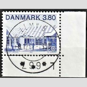 FRIM�RKER DANMARK | 1987 - AFA 883 - Europam�rker - 3,80 Kr. bl� - Pragt Stemplet