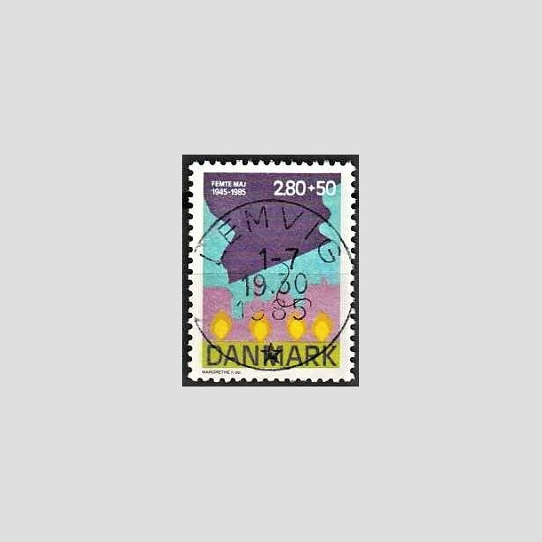 FRIMRKER DANMARK | 1985 - AFA 831 - 40-ret for befrielsen - 2,80 + 50 re Kr. flerfarvet - Pragt Stemplet Lemvig