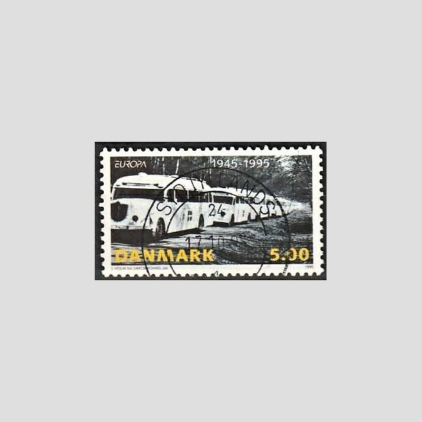 FRIMRKER DANMARK | 1995 - AFA 1092 - 50 ret for befrielsen - 5,00 Kr. flerfarvet - Pragt Stemplet