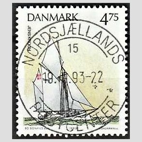 FRIM�RKER DANMARK | 1993 - AFA 1046 - Sejlskibe - 4,75 Kr. flerfarvet - Pragt Stemplet